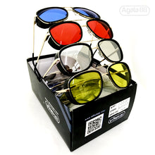 Cargar imagen en el visor de la galería, Caja de Lente solar 12pzs. Mod 3030MICA COLOR - Agata88 Lentes
