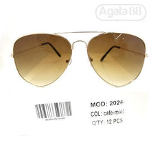 Cargar imagen en el visor de la galería, Caja con 12 Lentes Mod. 2026 Café Miel ($20.50cu.) - Agata88 Lentes
