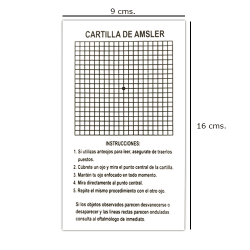 Cartilla 3 (Cartilla Cuadros De AMSLER.) - Agata88 Lentes